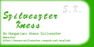 szilveszter kness business card
